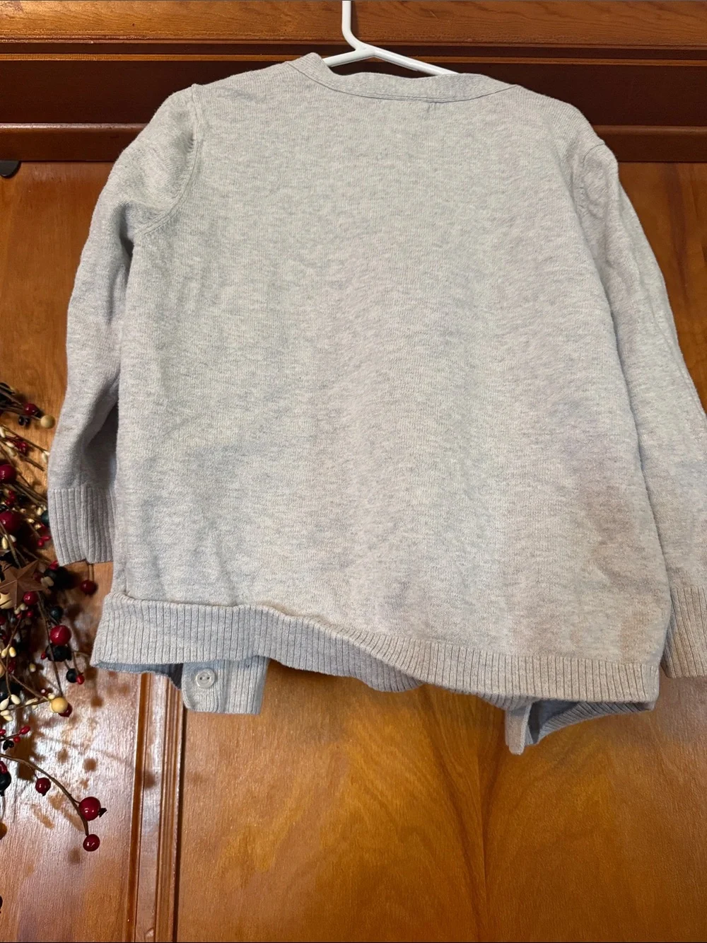 Old Navy Light Gray Open-Front Kids Sweater Cardigan